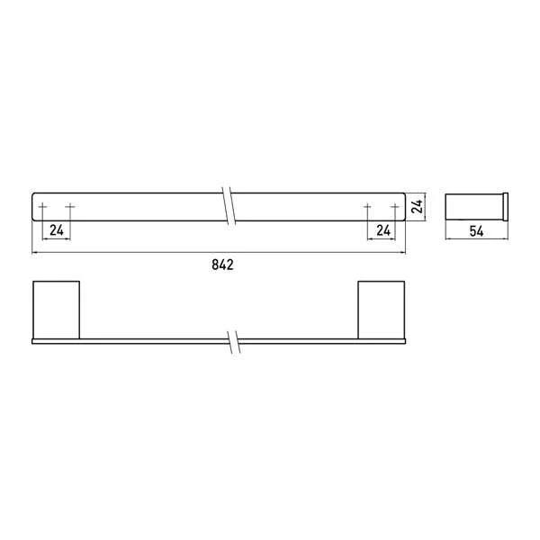 Emco Loft Badetuchhalter 800mm, Chrom 056000180 2 Emco Loft Badetuchhalter 800mm, Chrom 056000180 – Bild 2