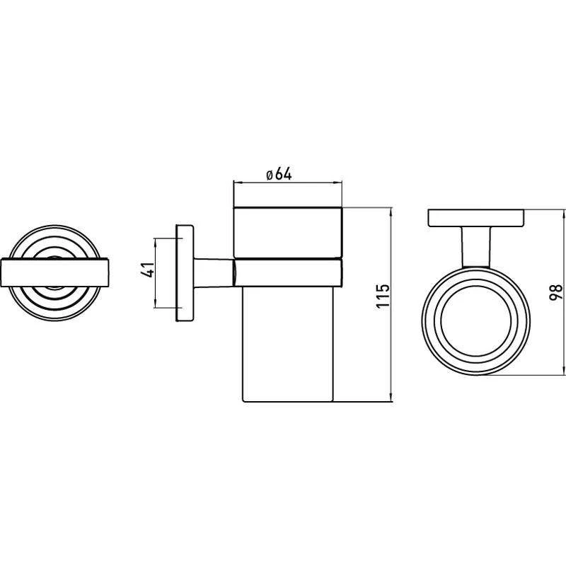 Emco Polo Glashalter Kristallglas Klar, Chrom 072000100 2 Emco Polo Glashalter Kristallglas Klar, Chrom 072000100 – Bild 2