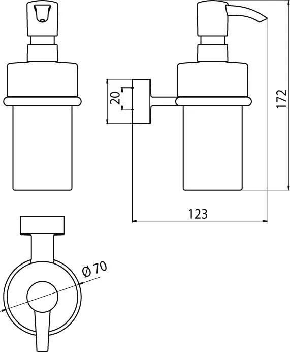 Emco Rondo 2 Seifenspender Kristallglas Klar, Kunststoffpumpe, 130ml, Chrom 452100100 2 Emco Rondo 2 Seifenspender Kristallglas Klar, Kunststoffpumpe, 130ml, Chrom 452100100 – Bild 2