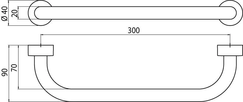 Emco Rondo 2 Wannengriff 300mm, Chrom 457000130 2 Emco Rondo 2 Wannengriff 300mm, Chrom 457000130 – Bild 2