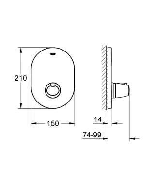 GROHE Grohtherm 3000 Thermostat-Zentralbatterie 19356000 Chrom 2 GROHE Grohtherm 3000 Thermostat-Zentralbatterie 19356000 Chrom – Bild 2