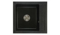 ZELVO Küchenspüle, Spülbecken, Spüle Granit Schwarz Gesprenkelt 520 X 490 X 210 Mm Model 2