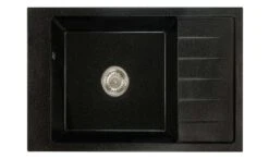 ZELVO Küchenspüle, Spülbecken, Spüle Granit Schwarz Gesprenkelt 795 X 480 X 200 Mm Model 3