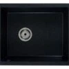 ZELVO Küchenspüle, Spülbecken, Spüle Granit Schwarz Gesprenkelt 560 X 460 X 200 Mm Model 6