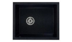 ZELVO Küchenspüle, Spülbecken, Spüle Granit Schwarz Gesprenkelt 560 X 460 X 200 Mm Model 6
