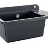 ZELVO COMPACT Kunststoff - Ausgussbecken Schwarzer Granit Waschbecken Waschtrog Spülbecken 505 X 345