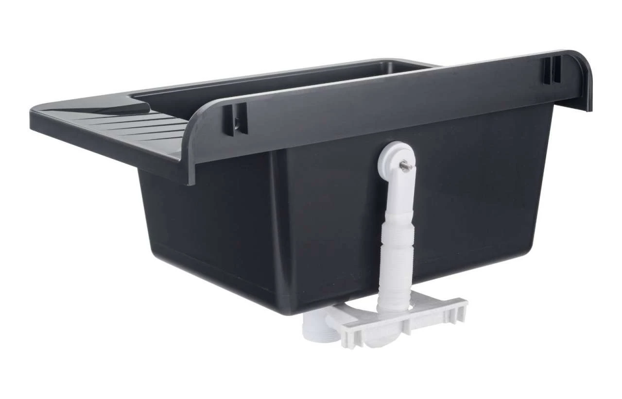 ZELVO COMPACT Kunststoff - Ausgussbecken Schwarzer Granit Waschbecken Waschtrog Spülbecken 505 X 345 3 ZELVO COMPACT Kunststoff - Ausgussbecken Schwarzer Granit Waschbecken Waschtrog Spülbecken 505 X 345 – Bild 3