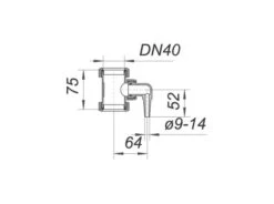 DALLMER T-Stück Mit Winkelschlauchtülle Für Kondensatgeräte, DN 40, 110961 -Bad Zubehörgeschäft dlv 110961 1280x1280