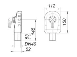 DALLMER Waschgeräte-Siphon HL 410, DN 40, 130105 -Bad Zubehörgeschäft dlv 130105 1280x1280