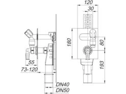 DALLMER Wandeinbau-Waschgeräte-Siphon 406 Senkrecht, DN 40/DN 50, 130648 -Bad Zubehörgeschäft dlv 130648 1280x1280