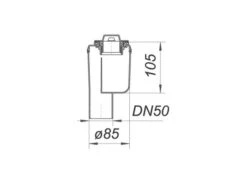 DALLMER Ablaufgehäuse TELOS V, DN 50 , 150028 -Bad Zubehörgeschäft dlv 150028 1280x1280