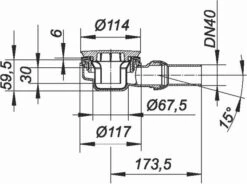 DALLMER Duschwannenablauf ORIO 60 Mm, Haube Edelstahl, DN 40, 160294 -Bad Zubehörgeschäft dlv 160294 1280x1280