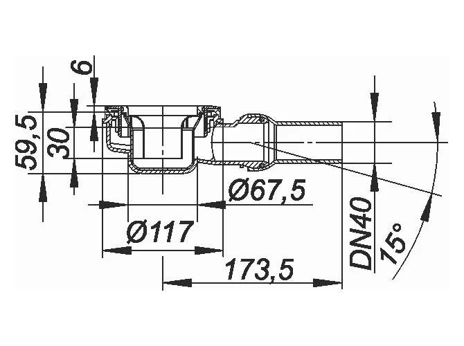 DALLMER Ablaufgehäuse ORIO 60 Mm, DN 40 , 160355 2 DALLMER Ablaufgehäuse ORIO 60 Mm, DN 40 , 160355 – Bild 2