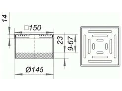 DALLMER Aufsatz KE 15, 150 X 150 Mm , 500113 -Bad Zubehörgeschäft dlv 500113 1280x1280
