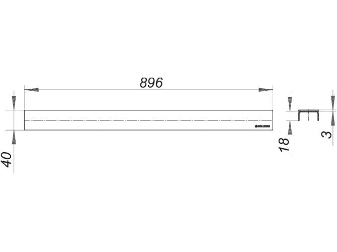 DALLMER Abdeckung CeraLine Rotgold Matt, 900 Mm, 527301 2 DALLMER Abdeckung CeraLine Rotgold Matt, 900 Mm, 527301 – Bild 2