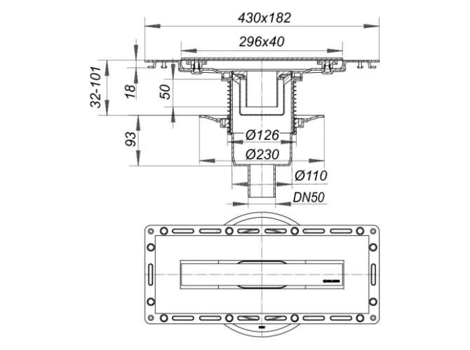 DALLMER Duschrinne TistoLine Senkr. Abdeck. Design 300 Mm, DN 50, 530318 2 DALLMER Duschrinne TistoLine Senkr. Abdeck. Design 300 Mm, DN 50, 530318 – Bild 2