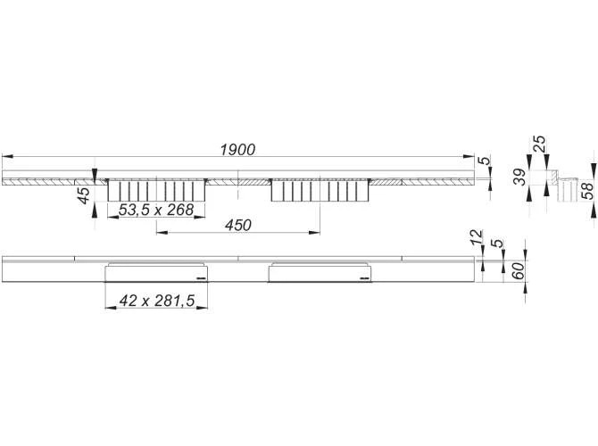 DALLMER Duschrinne CeraWall Select N Duo Edelstahl Matt, 1900 Mm, 536877 2 DALLMER Duschrinne CeraWall Select N Duo Edelstahl Matt, 1900 Mm, 536877 – Bild 2
