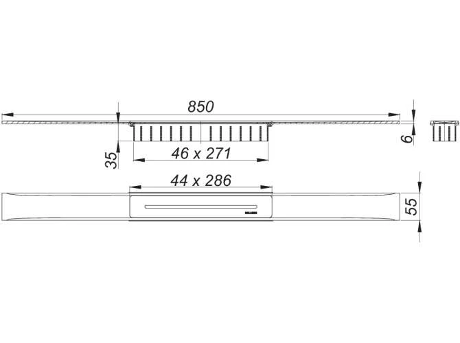 DALLMER Duschrinne CeraFloor Select Edelstahl Matt, 850 Mm, 538017 2 DALLMER Duschrinne CeraFloor Select Edelstahl Matt, 850 Mm, 538017 – Bild 2