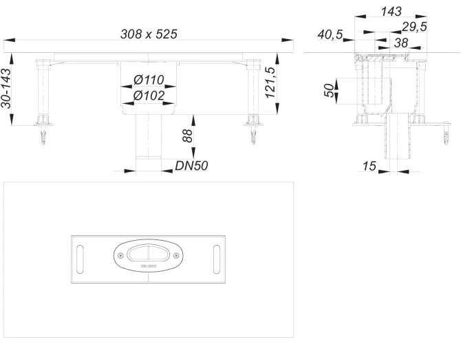DALLMER Ablaufgehäuse DallFlex Senkrecht, DN 50, 539076 2 DALLMER Ablaufgehäuse DallFlex Senkrecht, DN 50, 539076 – Bild 2