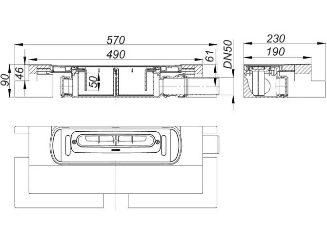 DALLMER Ablaufgehäuse DallFlex EPS-montiert, DN 50, 539304 2 DALLMER Ablaufgehäuse DallFlex EPS-montiert, DN 50, 539304 – Bild 2