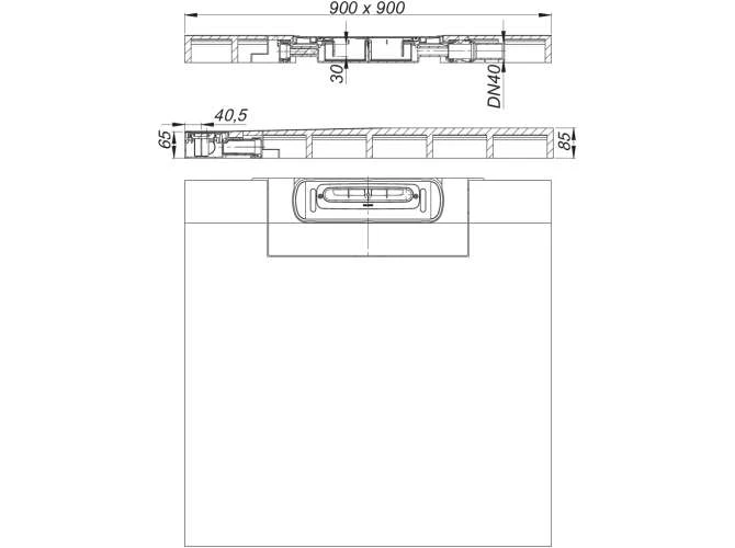 DALLMER Duschelement DallFlex Wall Plan, DN 40, 0,9 X 0,9 M, 540003 2 DALLMER Duschelement DallFlex Wall Plan, DN 40, 0,9 X 0,9 M, 540003 – Bild 2