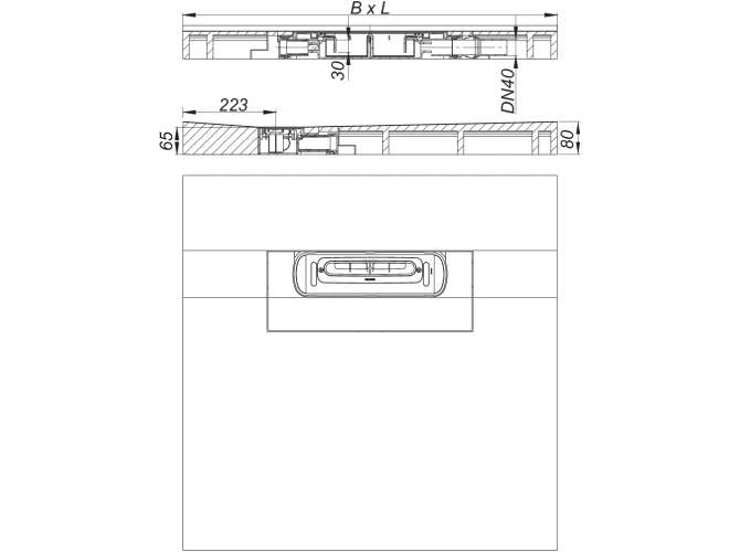 DALLMER Duschelement DallFlex Floor Plan D, DN 40, 0,9 X 0,9 M, 540089 2 DALLMER Duschelement DallFlex Floor Plan D, DN 40, 0,9 X 0,9 M, 540089 – Bild 2