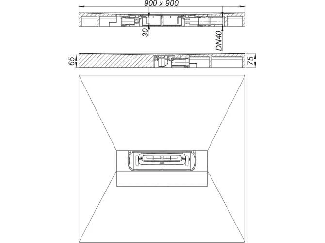 DALLMER Duschelement DallFlex Compact Plan, DN 40, 0,9 X 0,9 M, 540133 2 DALLMER Duschelement DallFlex Compact Plan, DN 40, 0,9 X 0,9 M, 540133 – Bild 2