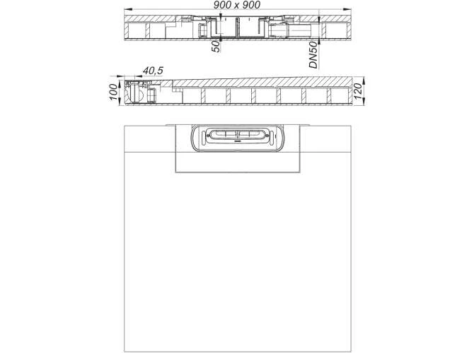 DALLMER Schallsch.-Duschelement DallFlex Wall, DN 50, 0,9 X 0,9 M, 540249 2 DALLMER Schallsch.-Duschelement DallFlex Wall, DN 50, 0,9 X 0,9 M, 540249 – Bild 2