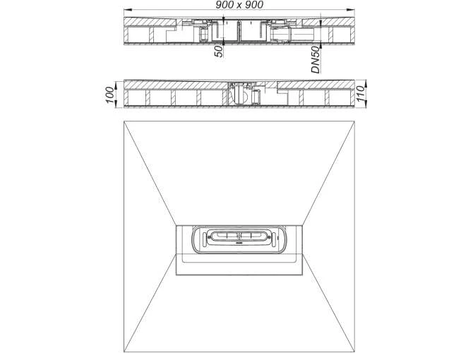 DALLMER Schallsch.-Duschelement DallFlex Compact, DN 50, 0,9 X 0,9 M, 540324 2 DALLMER Schallsch.-Duschelement DallFlex Compact, DN 50, 0,9 X 0,9 M, 540324 – Bild 2