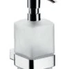 Emco Loft Seifenspender Glas Satiniert, Kunststoffpumpe, Edelstahloptik 052101600