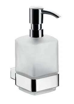 Emco Loft Seifenspender Glas Satiniert, Kunststoffpumpe, Edelstahloptik 052101600