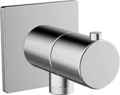 HANSA Wandanschlussbogen, DN 15 Mit Integrierter Absperrung Verchromt Eckige Rosette 51570172