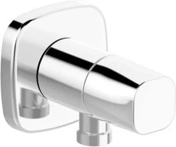 Hansa HANSALIVING Wandanschlussbogen, DN 15 Mit Integrierter Absperrung Chrom, 51570183