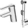 Hansa HANSAVANTIS Waschtisch-Einhand-Einlochbatterie, DN 15 Mit Funktionsbrause Chrom, 52682203