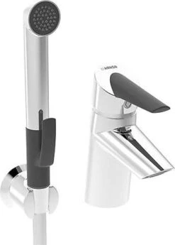 Hansa HANSAFIT Waschtisch-Einhand-Einlochbatterie, DN 15 Mit Funktionsbrause Chrom, 65072203