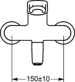 Hansa HANSAMEDIPRO Wasch-/Spültisch-Einhand-Wandbatterie 246 Mm, DN 15 Chrom, 02552205 -Bad Zubehörgeschäft hav s02552205 v 1280x1280
