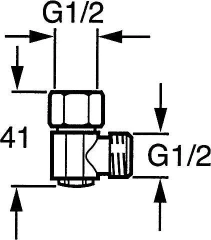HANSA Brauseschlauch-Entleerventil Hansajet 0405 Verchromt 2 HANSA Brauseschlauch-Entleerventil Hansajet 0405 Verchromt – Bild 2