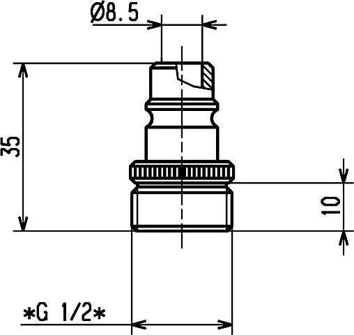 HANSA Brauseschlauch-Steckkupplung Hansa 0405 Verchromt 2 HANSA Brauseschlauch-Steckkupplung Hansa 0405 Verchromt – Bild 2