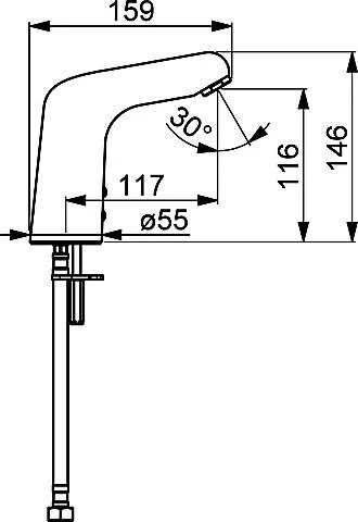 Hansa HANSAMEDIPRO Waschtisch-Elektronik-Batterie Netzbetrieb, DN 15 Chrom, 05672129 2 Hansa HANSAMEDIPRO Waschtisch-Elektronik-Batterie Netzbetrieb, DN 15 Chrom, 05672129 – Bild 2