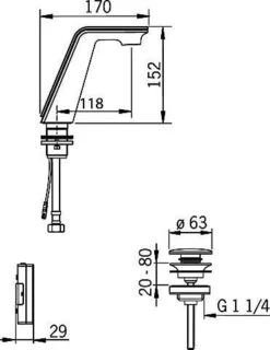 ALESSI Sense By HANSA Waschtisch-Elektronik-Batterie, DN 15 Chrom Weiß, 07732201 -Bad Zubehörgeschäft hav s07732201 s 1280x1280