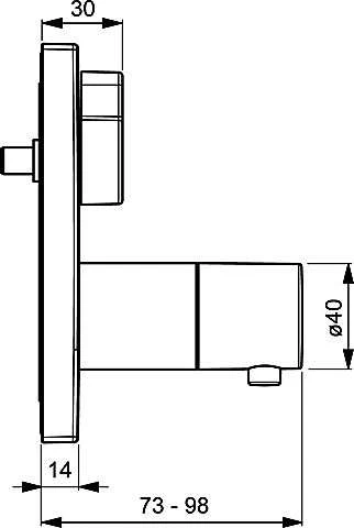 Hansa HANSALIVING Fertigmontageset Mit Funktionseinheit Thermostat-Wannen-Batterie Chrom, 40589073 3 Hansa HANSALIVING Fertigmontageset Mit Funktionseinheit Thermostat-Wannen-Batterie Chrom, 40589073 – Bild 3