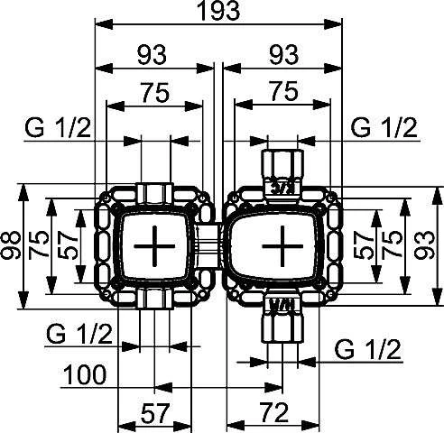 Hansa HANSAMATRIX Unterputz-Einbaukörper Thermostat-Batterie DN 15, 44030100 2 Hansa HANSAMATRIX Unterputz-Einbaukörper Thermostat-Batterie DN 15, 44030100 – Bild 2