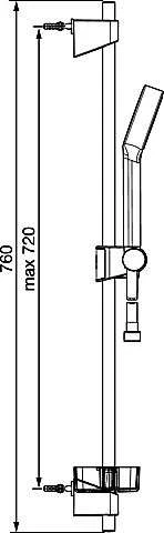 Hansa HANSABASICJET Wandstangen-Set 720 Mm Chrom, 44780113 3 Hansa HANSABASICJET Wandstangen-Set 720 Mm Chrom, 44780113 – Bild 3
