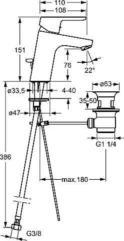 HANSA HANSAPRIMO XL Waschtisch-Einhand-Einlochbatterie, DN 15 Verchromt 49562203 2 HANSA HANSAPRIMO XL Waschtisch-Einhand-Einlochbatterie, DN 15 Verchromt 49562203 – Bild 2