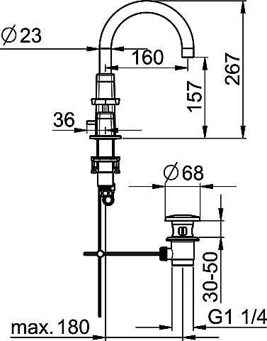 Hansa HANSACLIFF Waschtisch-Dreilochbatterie, DN 15 Chrom, 50412201 3 Hansa HANSACLIFF Waschtisch-Dreilochbatterie, DN 15 Chrom, 50412201 – Bild 3