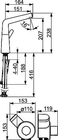 Hansa HANSADESIGNO Waschtisch-Einhand-Einlochbatterie, Fernbedienbare Funktionsbrause, 51072281 3 Hansa HANSADESIGNO Waschtisch-Einhand-Einlochbatterie, Fernbedienbare Funktionsbrause, 51072281 – Bild 3
