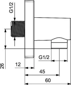 HANSA Wandanschlussbogen, DN 15 Chrom, 51180180 -Bad Zubehörgeschäft hav s51180180 s 1280x1280