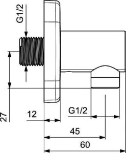 Hansa HANSALIVING Wandanschlussbogen, DN 15 Chrom, 51180193 -Bad Zubehörgeschäft hav s51180193 s 1280x1280