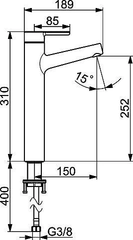 Hansa HANSADESIGNO Waschtisch-Einhand-Einlochbatterie, DN 15 Für Waschschüsseln Chrom, 51692283 3 Hansa HANSADESIGNO Waschtisch-Einhand-Einlochbatterie, DN 15 Für Waschschüsseln Chrom, 51692283 – Bild 3
