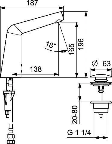 Hansa HANSADESIGNO Waschtisch-Elektronik-Batterie, DN 15 Batteriebetrieb Chrom, 51792201 3 Hansa HANSADESIGNO Waschtisch-Elektronik-Batterie, DN 15 Batteriebetrieb Chrom, 51792201 – Bild 3